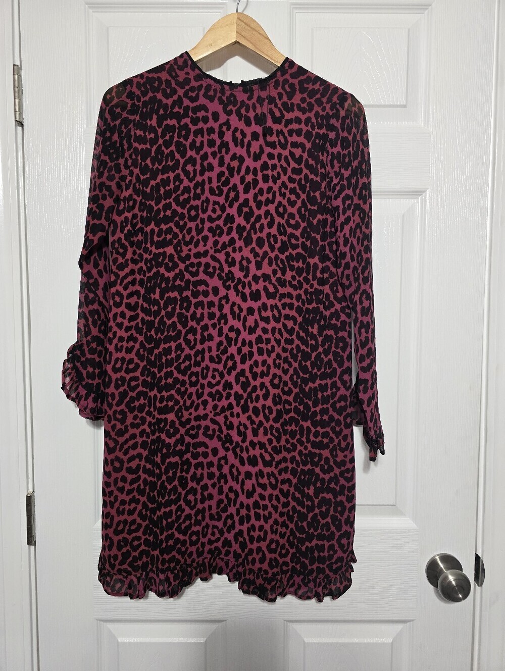 Ganni Carnivora Leopard Love for Leopard Mini Dress Size 34 D52